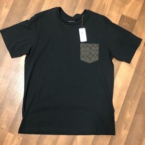 Men’s Coach Pocket tee L NWT